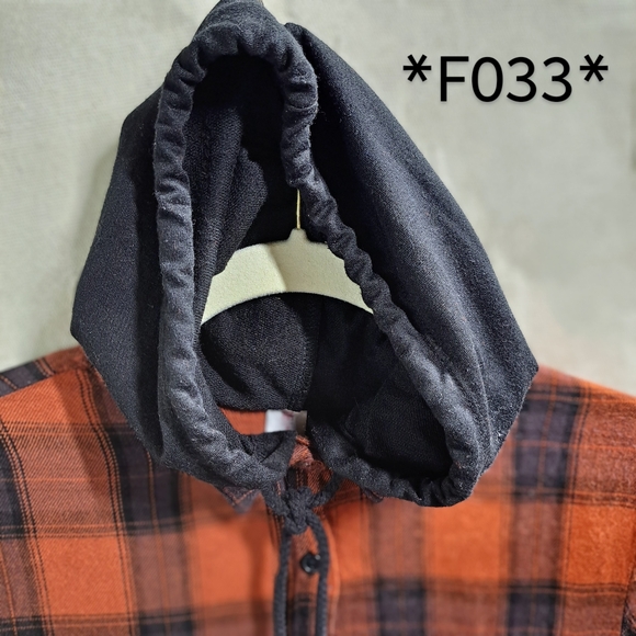 NOBO Vtg Y2K Women Med Pumpkin Plaid Hoodie Long Sleeve Button Front Fall Shirt - Picture 11 of 11